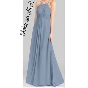 Azazie Ginger in Dusty Blue